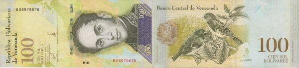 NUMISMÁTICA / Cédula estrangeira -Venezuela