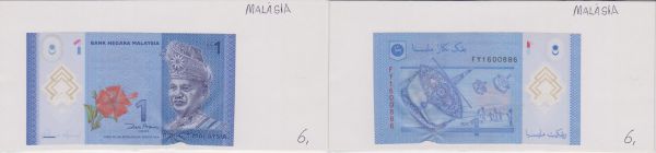 NUMISMÁTICA / Cédula estrangeira - Malásia