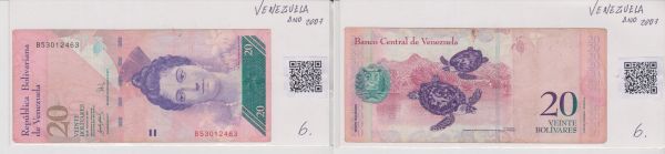NUMISMÁTICA / Cédula estrangeira - Venezuela