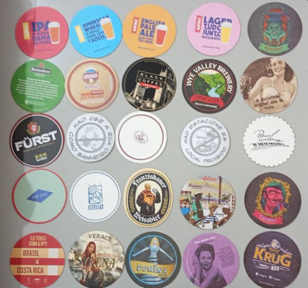 Lote com 25 Bolachas de Chopp - Usadas